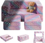 Glow in The Dark Modular Kids Explore Sofa for Toddler 3 in 1 Fold Out Kids