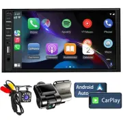 Double Din Car Stereo with Dash Cam | 7INCH Touchscreen Car Radio Receivers S...