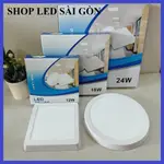 LED 吸頂燈浮動圓形/方形 12W 18W 24W 亮白/黃色節能。