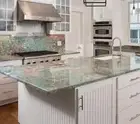 Amazonite kitchen counter slab / natural stone handmade vanity counter top decor
