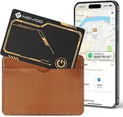 [NOVOO] Slim SmartCard Wallet Tracker, Air Locator Tag - 1.6mm Thin, 6-Year Battery, IP68 Waterproof, Apple Find My (iOS Only Not Android Compatible), Bluetooth GPS Item Finder for Luggage Tag, Passport