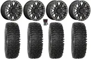 KMC Cage Bdlk 15" Wheels Bk 32" RC500S Sticky Tires Can-Am Renegade Outlander