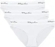 [WingsLove] 3 Pack Women's Seamless Underwear Cotton Sporty String Bikini Panty