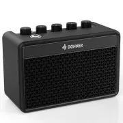 Donner Mini Guitar Amplifier 5W Rechargeable with 3 Band EQ Tabletop Compact Lig