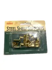 1/4-Inch L-Shape Shelf Rests 12 Piece Set, Bracket-Style Shelf Support
