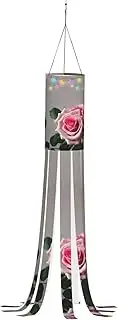 Halloween Garden Red Rose Windsock Lights Halloween Lighted Windsock for Patio Yard Pathway Party Decor