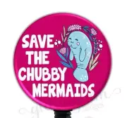 Manatee Retractable Badge Holder, Manatee Badge Clip, Save the Manatee GG2394