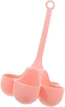 TEHAUX Silicone Egg Cooker for Breakfast Portable for Boiling Poaching Cooking Eggs Non Stick Kitchen Gadget with Ergonomic Handle for Home Travel Use