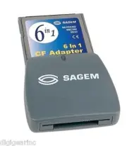 6in1 Compact Flash CF Card Adapter for Printer PDA xD upto 2GB SD