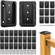 Steel DN Mate 60 PCS Deck Railing Bracket Connectors for 2x4 (Actual 1.5”x3.5...