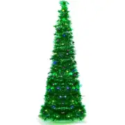 5Ft Pop up Christmas Tree w/100 Color Lights Collapsible Christmas Trees Holiday