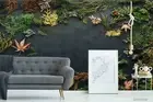 3D Leaves Frame Wallpaper Wall Mural Removable Self-adhesive 66