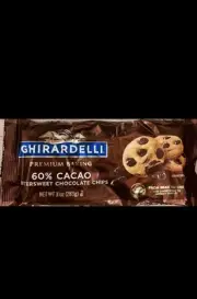 GHIRARDELLI 60% Cocoa Bittersweet Chocolate Chips Baking 9 Bags 10 oz