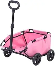 Dog Stroller Pet Carrier Foldable Dog Pram Dog Cat Pushchair Pet Trolley for Outdoor Walking Playing Small Dogs Medium Dogs, Pink