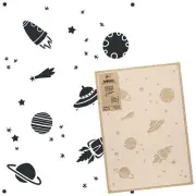 Reusable PLASTIC Wall STENCIL Template // 17.7"x25.6" or 25.6"x37.4" // COSMOS
