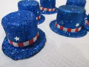 (6) Patriotic 4th of July Table Scatter Mini Hats Bowl filler Decorations