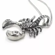 MOYON Mens Scorpio Zodiac Scorpion Pendant Necklace Stainless Steel Jewelry Men