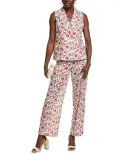 Nanette Nanette Lepore 2pc Linen-Blend Jacket & Pant Set