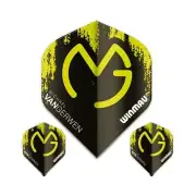 Winmau Mega Standard Michael Van Gerwen Dart Flights, Black Splatter (3 Sets)