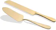 Stanley Rogers Albany Cake Knife and Server 2-Piece Set, Gold