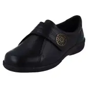 Ladies DB Shoes Leather Wide Fit Shoe Pacific