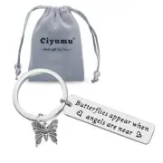 Butterfly Memorial Keychain Butterfly Gift Sympathy Gifts Butterflies Appear
