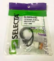 SELECTA SL53416-6-BG 125 Volt Neon Amber Indicator Light 25,000 Hours Indicating