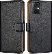 [Case Collection] Motorola Edge 30 Neo Leather Phone Case - Case with Magnetic Closure - Protective Case with Card Slot, Money Holder and Adjustable Flip Stand for Motorola Edge 30 Neo