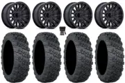 MSA Creed 15" Wheels Black 30" Versa Cross V3 Tires Polaris Ranger XP 9/1K