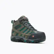 MERRELL WORK Women's Moab Vertex Mid Composite Toe Work Boot Pewter - J42076, Pe