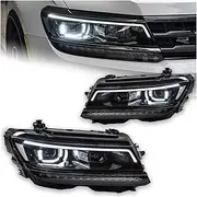Car Styling Compatible Compatible For VW Tiguan Headlights 2017-2021 Tiguan LED Headlight DRL Hid Head Lamp Angel Eye Bi Xenon Beam Accessories(Left Drive)