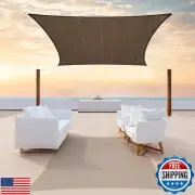 ColourTree 12' x 16' Brown Sun Shade Sail Rectangle CTSLR1216 - Canopy Mesh F