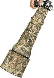 CHASING BIRDS Camouflage Waterproof Lens Coat for Nikon Z 800mm f/6.3 VR S Rainproof Lens Protective Cover (New Reed Camouflage, with 1.4X and 2.0X TC)