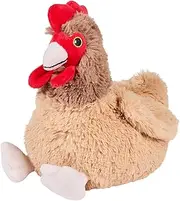 Warmies Brown Hen Plush Large Size, Fully Microwavable and Weighted Cuddly Toy for Anxiety, Chill in The Freezer or Heat in Microwave, Soft Toy Heat Pad