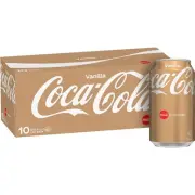 Coca - Cola Vanilla Soft Drink Multipack Cans 375ml X 10 Pack