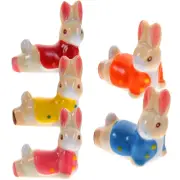 5 Pcs Animal Brush Rest Ceramic Spatula Holder Chopstick Japanese Style