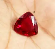 Natural Blood Red Ruby Trillion Cut 19.40 Ct AAAA+ Rare Certified Loose Gemstone