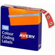 NEW Avery 43240 Label Side Tab Year Code 0 25x38mm Pink Pack 500