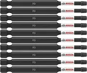 BOSCH ITSQ335B 10-Pack 3-1/2 In. Square #3 Impact Tough Screwdriving Power Bits