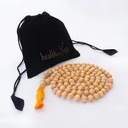 [SoulGenie] HealthAndYoga(TM) Mala Beads - Superior Grade Tulsi Wood