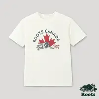 在飛比找momo購物網優惠-【Roots】Roots大童-加拿大日系列 手繪海狸有機棉短