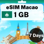eSIM Macao - 1 GB - 7 Days - Travel eSIM | QR code activation