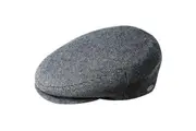 Bailey Mens Lord Wool Twill Ivy Flat Cap Hat Made In Italy - Charcoal - L