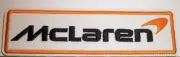 McLaren~Sorts Car~Embroidered Patch~Auto Racing~4 1/2" x 1 1/4"~Iron or Sew on