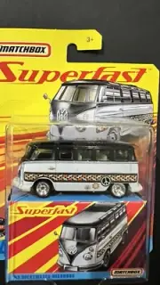 2020 Matchbox Superfast #04 '59 Volkswagen Microbus WHITE | FLOWER POWER | FSC