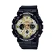 【CASIO 卡西歐】G-SHOCK 閃耀時尚 百搭黑金 雙顯系列 GMA-S120GB-1A