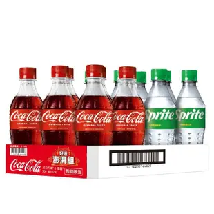 【Coca Cola 可口可樂】可樂雪碧 食尚雙享組 寶特瓶350ml x3箱(共36入)