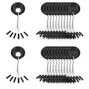 S Size Fishing Rubber Bobber Beads Stoppers 600 Pieces 6 in 1 Float Black
