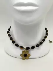 Vintage Brown Lucite Necklace