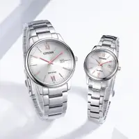 在飛比找誠品線上優惠-CITIZEN 星辰 光動能情侶手錶 對錶-銀 BM6978